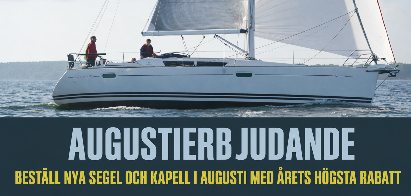 AugustiErbjudande på nya segel och kapell